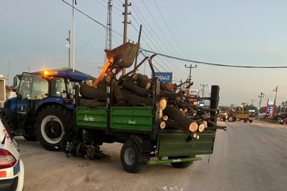 Çorum'da traktöre çarpan motosikletin sürücüsü ölümden döndü