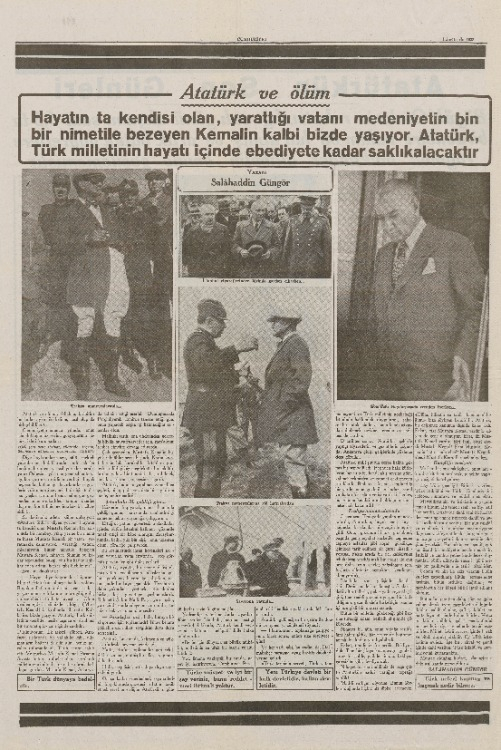 Cumhuriyet Gazetesi - 10 Kasım 1938