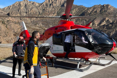 Ambulans helikopter 70 yaşındaki hasta için havalandı