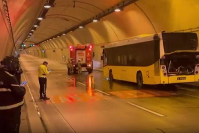 Dolmabahçe Tüneli’nde İETT otobüsünde yangın çıktı