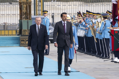 Katar Emiri El Sani, Ankara'da: Cumhurbaşkanı Erdoğan törenle karşıladı