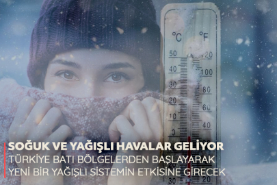 Soğuk ve yağışlı havalar geliyor