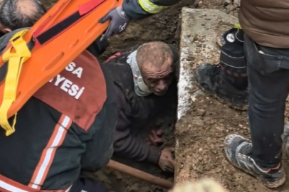 Bursa'da göçük altında can pazarı! O işçi böyle kurtarıldı