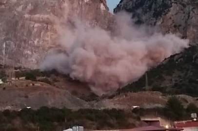 Hatay'da taş ocağındaki patlama: Şehir tozla kaplandı