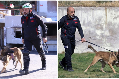 İHH arama kurtarma köpeği ve eğitmeni 122 arama timi arasında birinci oldu