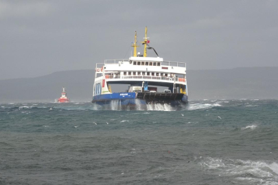 Kuzey Ege'de deniz ulaşımına fırtına engeli