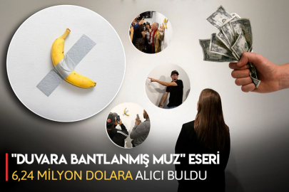 "Duvara bantlanmış muz" eseri, 6,24 milyon dolara alıcı buldu