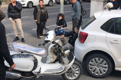 Tekirdağ'da garip kaza! Otomobille çarpışan motorcu yoldan geçen yayanın üzerine düştü