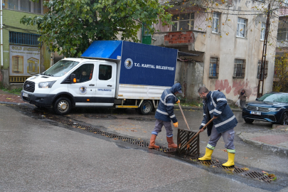 İstanbul Kartal Belediyesi yoğun yağışlara karşı alarma geçti