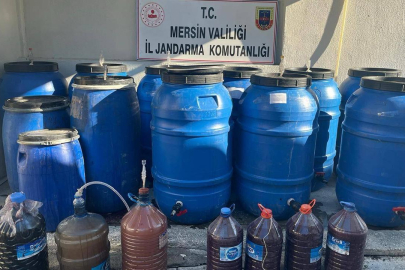 Mersin'de 3 ton sahte içki ele geçirildi, 1 kişi gözaltına alındı