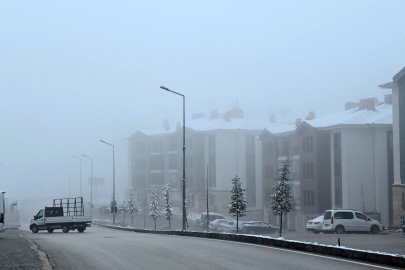 Elazığ’da kar yağışı sonrası sis etkili oldu