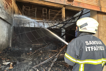 Samsun'daki fabrika yangınında soğutma çalışmaları tamamlandı