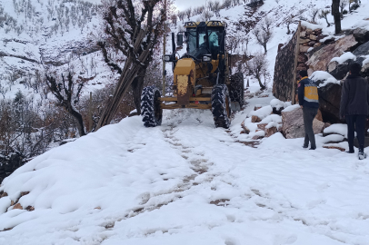 Batman'da kar yağışı nedeniyle ulaşıma kapanan köy yolları ulaşıma açıldı