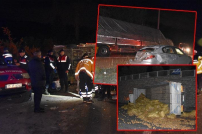 Patates yüklü kamyon otomobilleri biçti! 3 ölü, 7 yaralı