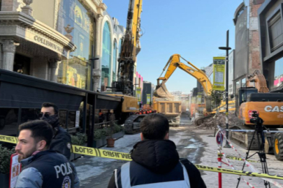 İstanbul'da bir binada meydana gelen göçüğün altında kalan işçiyi kurtarma çalışmaları sürüyor