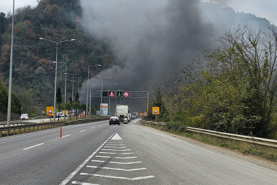 Ordu'da tünelde yangın çıktı: Trafik yarım saat durdu