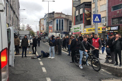 Tekirdağ'da motosiklet, yaya geçidinde yayaya çarptı! 2 kişi yaralı