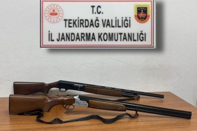 Tekirdağ'da denetimlerde ruhsatsız tabanca ve av tüfeği ele geçirildi