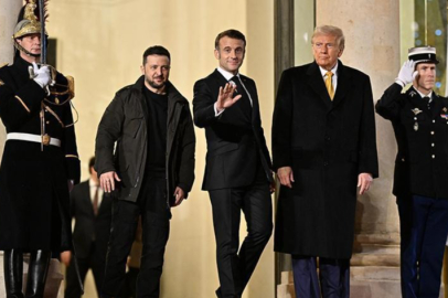 Dünyanın konuştuğu buluşma! Trump, Macron ve Zelenskiy