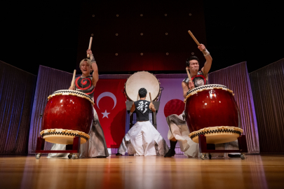 Ankara'da Japon davul grubu 