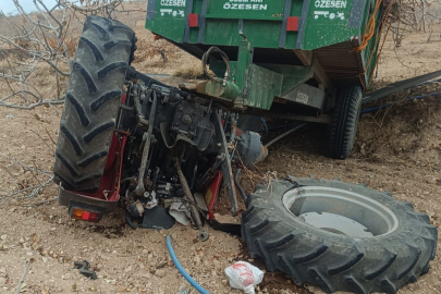 Freni patlayan traktör devrildi: 3 yaralı