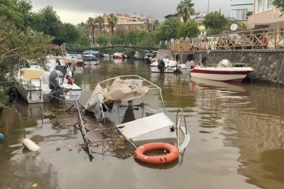 Marmaris'te balıkçı tekneleri batmaya başladı