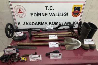 Edirne'de kaçak kazıya suçüstü! 2 kişiye ceza yağdı