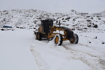 Iğdır'da kardan kapanan 12 köy yolu ekiplerce ulaşıma açıldı