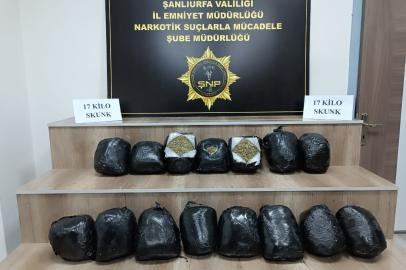 Şanlıurfa’da 17 kilo skunk ele geçirildi