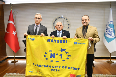 "Avrupa Spor Şehri" ödülü Kayseri'ye geldi