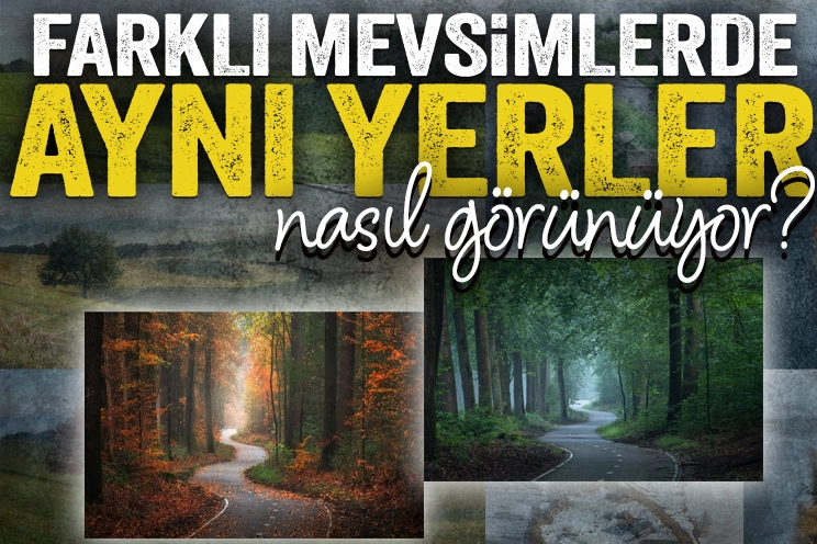 Aynı yerlerin mevsimlere göre muhteşem değişimi