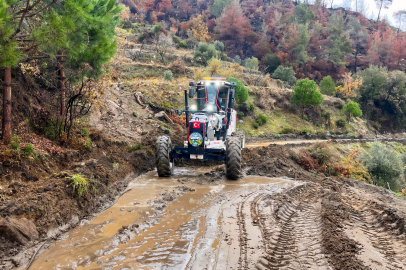 Bozdoğan Belediyesi’nden sağanak mesaisi