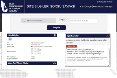 Sofascore’a erişim engeli getirildi