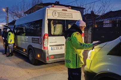 Polis ekiplerinin okul servisi denetimleri devam ediyor