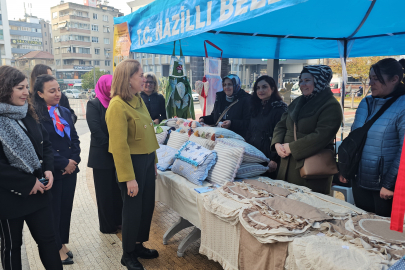 Nazilli’de kursiyerlerin sergisi yoğun ilgi gördü