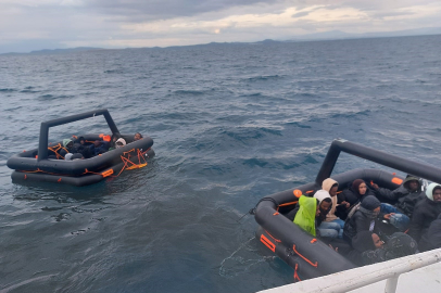 62 düzensiz göçmen Ayvalık açıklarında kurtarıldı