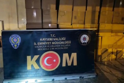 Kayseri'de 7,6 milyon kaçak makaron ele geçirildi