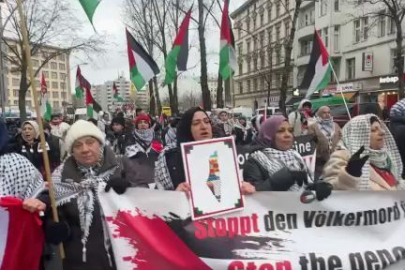 Berlin’de İsrail'in Gazze'ye saldırıları protesto edildi