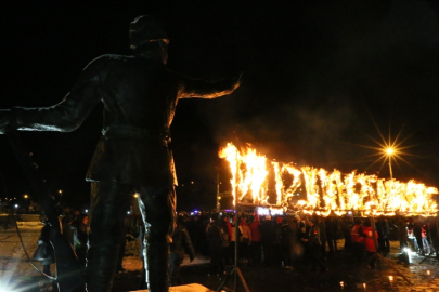 Kars'ta Sarıkamış şehitleri anısına meşaleli yürüyüş yapıldı