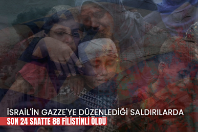 İsrail'in Gazze'ye düzenlediği saldırılarda son 24 saatte 88 Filistinli öldü