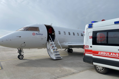 Kalp hastası çocuk ambulans uçakla İzmir'e sevk edildi