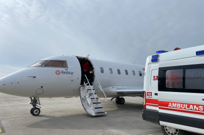 Ambulans uçak kalp hastası çocuk için havalandı