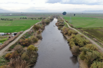 Aralık yağmurları Büyük Menderes Nehri'nin debisini artırdı