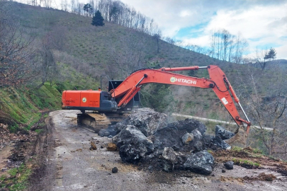 Düzce'de heyelan sonrası çalışmalar hızla devam ediyor