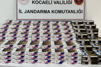 Kocaeli'nde durdurulan araçtan 90 bin makaron ele geçirildi