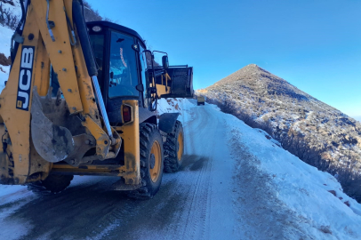 Siirt'te köy yollarında tuzlama çalışması