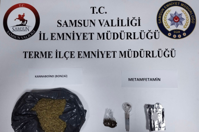 Samsun'da durdurulan şüpheli araçtan uyuşturucu çıktı