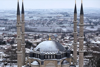 Edirne'den muhteşem kar manzaraları