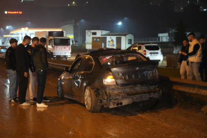 Yağış nedeniyle kayganlaşan yolda zincirleme kaza!