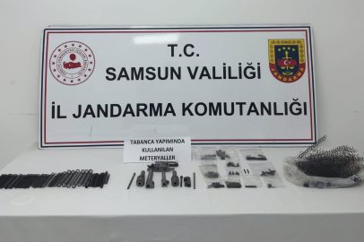 Samsun'da kaçak silah imalathanesine baskın!